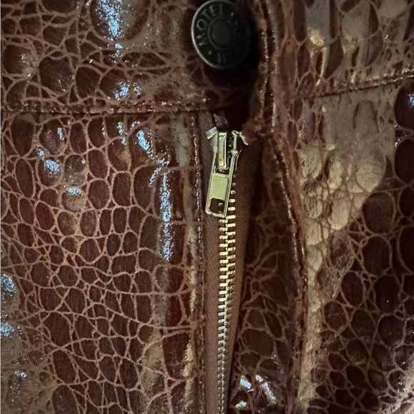 Motel Rocks Crocodile Pattern flare pants size XS - Picture 4 of 7